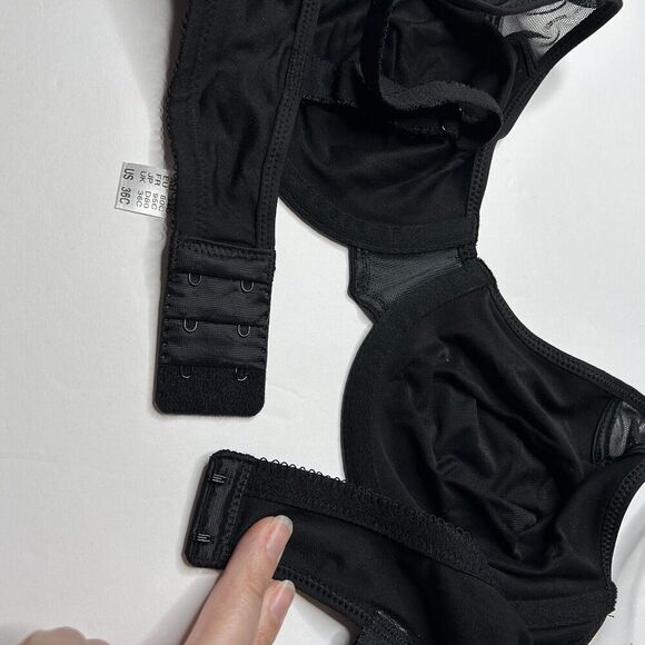 New Wacoal Black Unlined Underwire Bra 36C - Picture 5 of 7